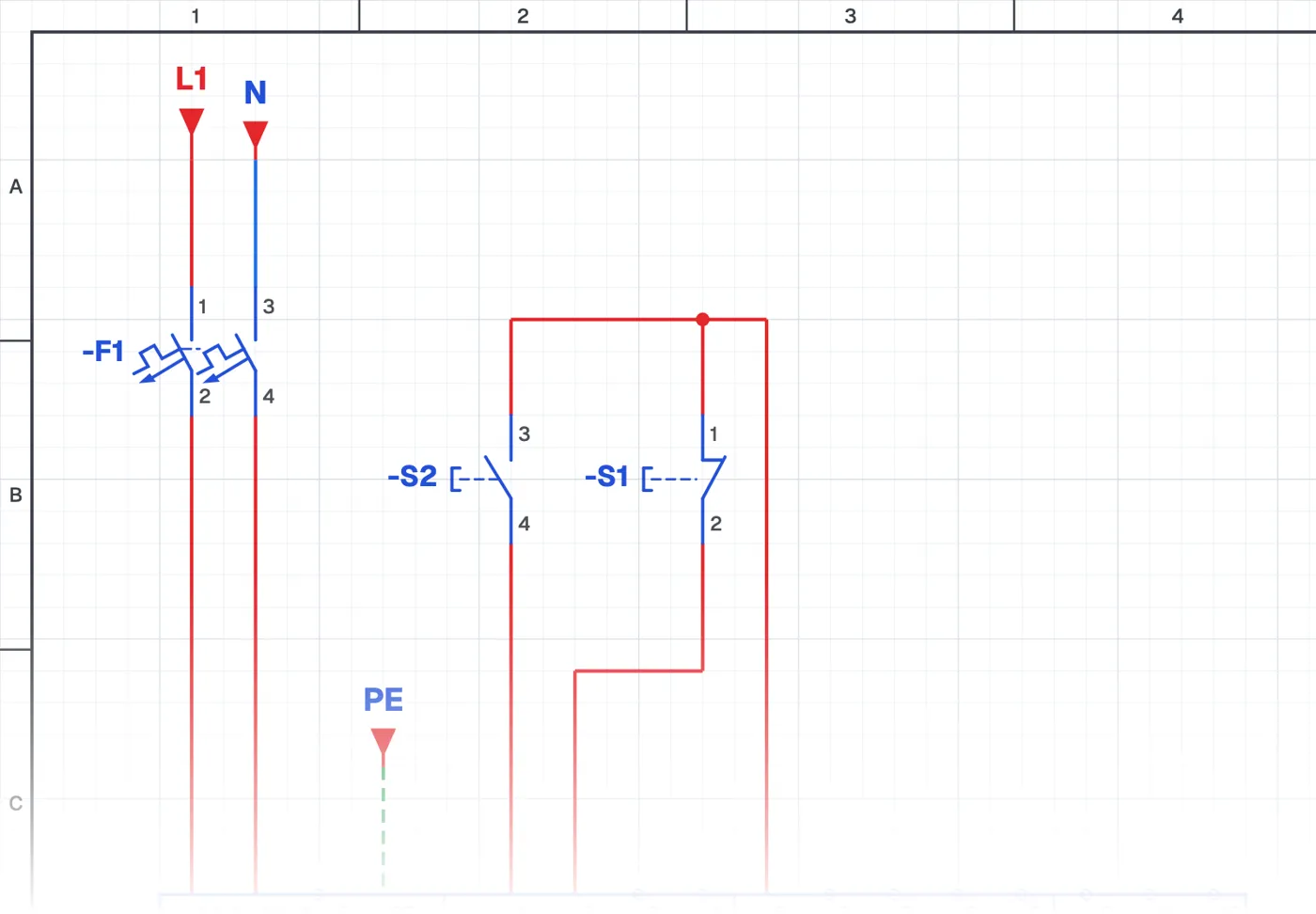 Three-Wire Start / Stop schematic