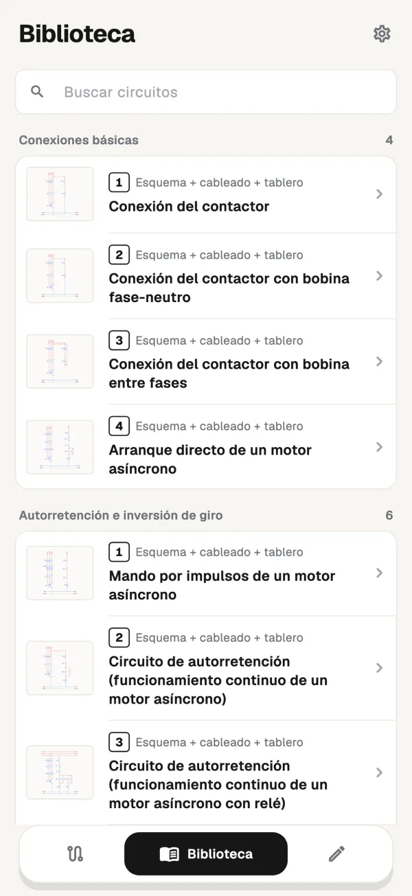 Biblioteca de circuitos listos
