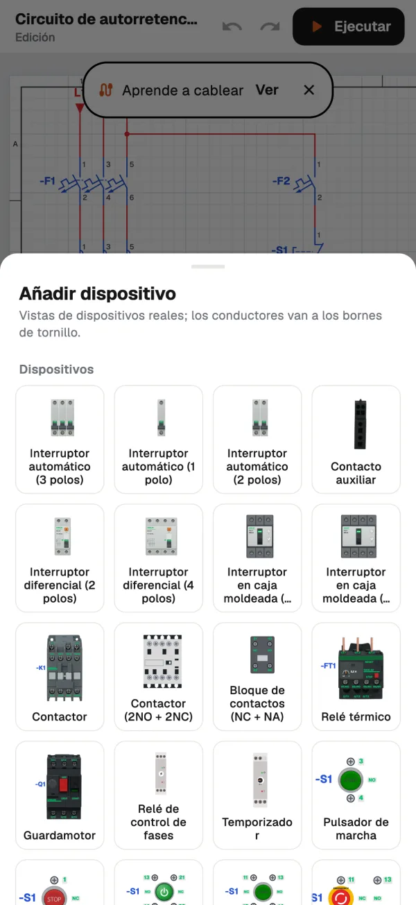 Lista para añadir dispositivos