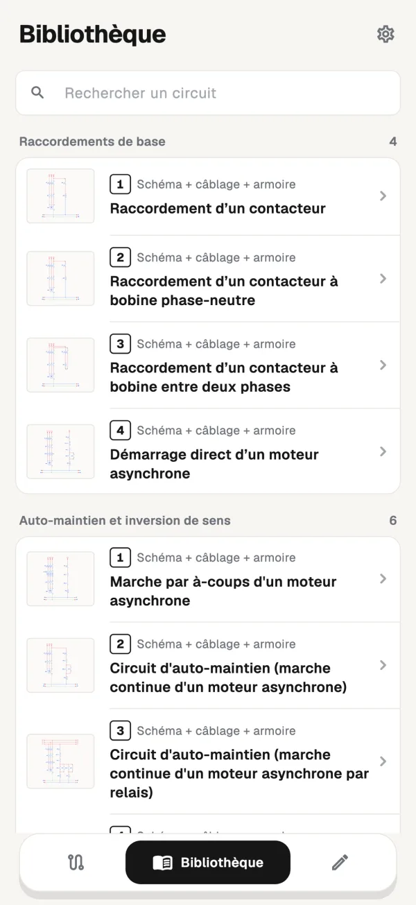 Bibliothèque de circuits tout prêts