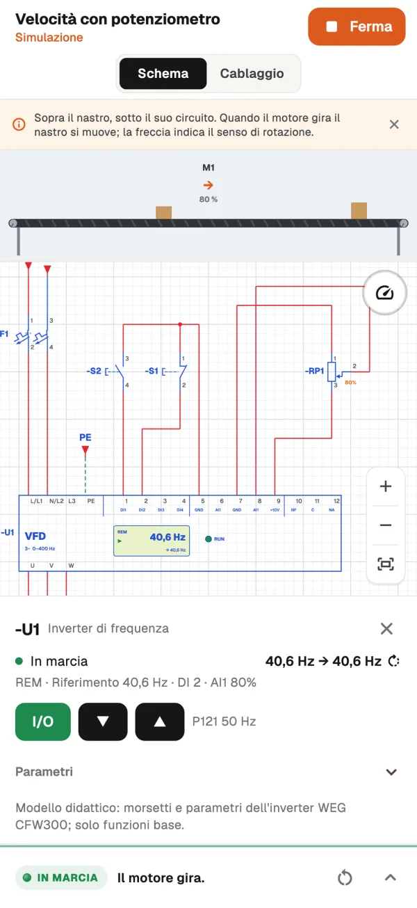 Inverter in simulazione
