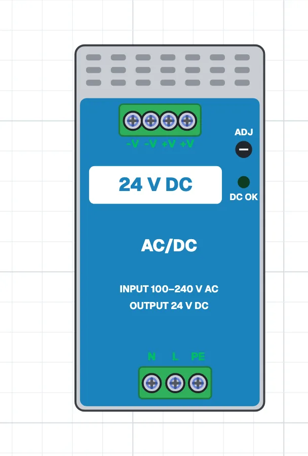 AC-DC dönüştürücü (24 V güç kaynağı) görseli