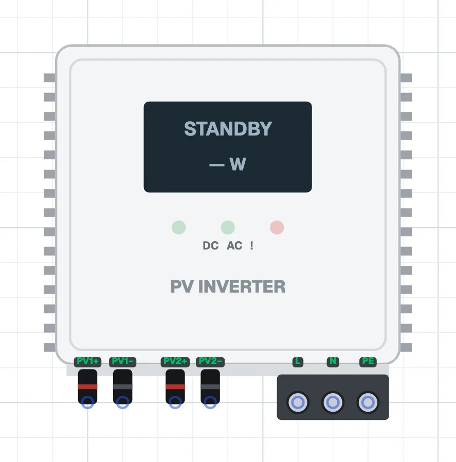 Şebeke bağlantılı inverter (on-grid) görseli